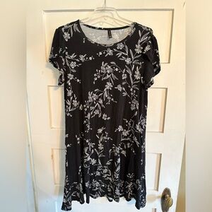 Hotgift Black Floral Dress